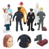 7 Pieces People Heroes Standing Figurines, Simulated Human Figures for