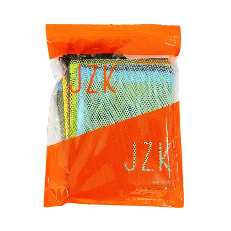 JZK 5x Multicolour 39x34cm large mesh drawstring storage bag for
