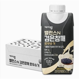 Carewell 케어웰 검은참깨 밸런스N 200ml 18팩 Carewell Black Sesame Balance N 200ml 18 Packs