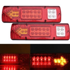 TOTMOX 2X LED Tail Light, Rear Light, 19 LEDS, 12V DC, for Trucks, Caravans, Van Vehicle, Boat Trailers