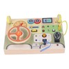 Wooden Steering Wheel Toy Early Educational Stimulation LED Wood Sensory