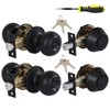 2 Sets All Keyed Alike Entry Door Knobs and Single