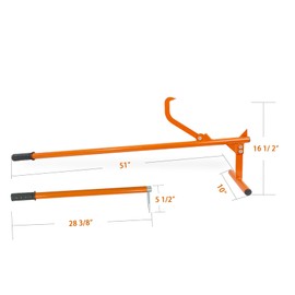 ALLCOS 50.9" Timberjack Log Lifter, Adjustable Log Roller Cant Hook, Heavy Duty Steel Log Jack, Logging Tools with Grip Handle for Rolling and Raising Up The Logs