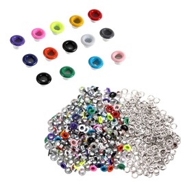 210 Set 3mm Metal Eyelets for Paper Crafts 1/8inch, Colored Eyelets Grommets with Washers, Round Eyelet Grommets for Paper Crafting, Scrapbooking Card Making, Fabric Leather Craft, Shoes Clothes