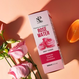 Novel Prime Rose Water 100ml, Refreshing Facial Mist for All Glowing Skin and Hair Types (Pack of 1)