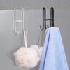 Sekonow 2 Pack Double-Sided Towel Hooks for Shower Door, 304