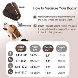AOFITEE Dog Cones for Medium Dogs, Soft Dog Cone Collar for Dogs After Surgery, Adjustable Dog Recovery Collars & Cones, Breathable Elizabethan Collar for Dogs to Prevent Licking Wounds