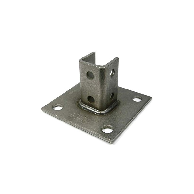 Square Channel Strut Post Base 316 Stainless Steel 4 Hole