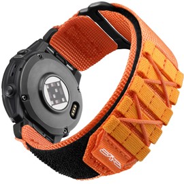 Bandletic Compatible with Fenix 8 E 47mm Band Fenix 7 6 5 Watch Band for Men, Tactical Nylon Quick Fit 22mm Wristband for Garmin Instinct Watch Bands, Also Fit for Forerunner 965/945 /Approach S62/S60