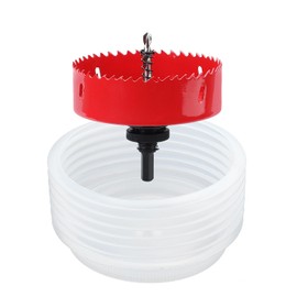6 inch / 152mm Hole Saw with Dust Bowl HSS Bi-Metal Hole Drilling Cutter for Wood Boards Plastic and Thin Metal (6 inch / 152mm)