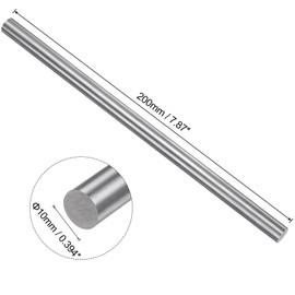 sourcing map Round Steel Metal Rod, 10mm x 200mm High Speed Steel (HSS) Lathe Bar Stock Tool, for Shaft Gear Drill Lathes Boring Machine Turning Miniature DIY Craft