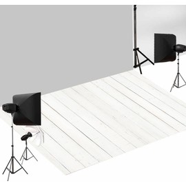 Kate Photography Foor Mats Retro White Wood Printed Floor Mats Rubber Floor Mat Newborn Photography Drops Photo Studio Props 5x4ft