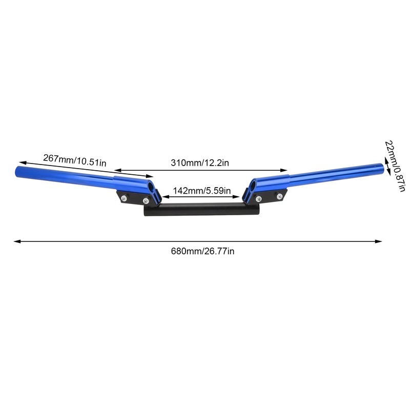 Motorcycle Handlebar 22mm Universal Adjustable Handle Bar for Sports Car