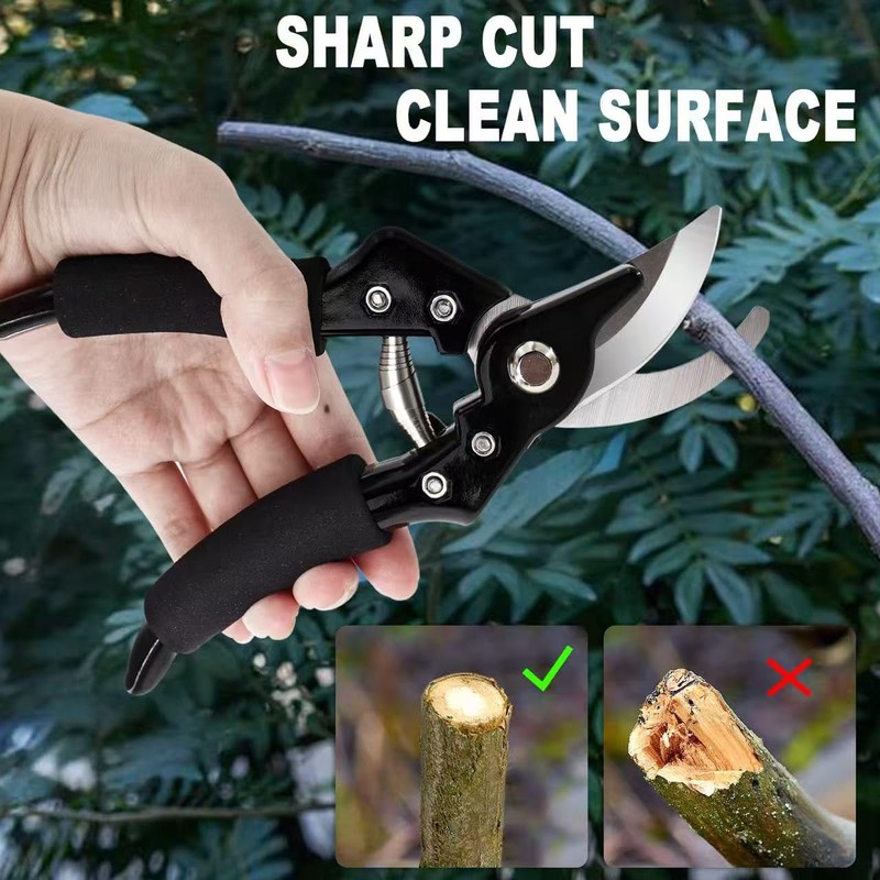 BSRTTOOL Bypass Pruning Shears Garden Clippers, Gardening Scissors with Sharp,