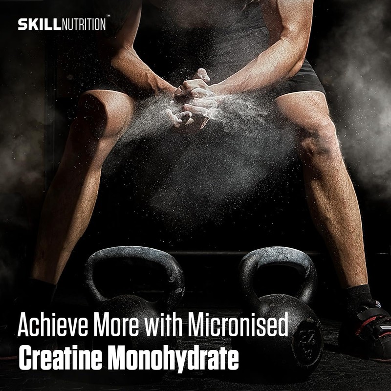 Skill Nutrition Creatine Unflavoured - 500 g | Micronized Creatine