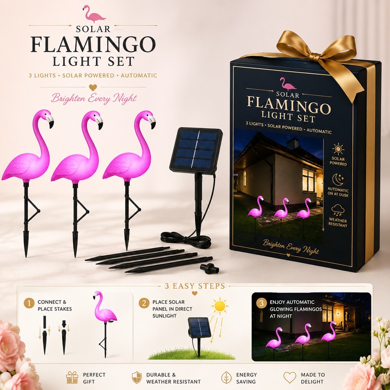 Solar Flamingo Garden Lights for Outdoor Decor – IP65 LED