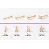 Jewelry Avalanche 22G Solid 14Kt Gold Nose Bone Stud with