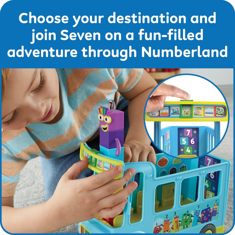 hand2mind Numberblocks Rainbow Counting Bus, Music Toys for Kids Ages