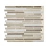 Tack Tile Peel & Stick Vinyl Backsplash Thin Mosaic Brown