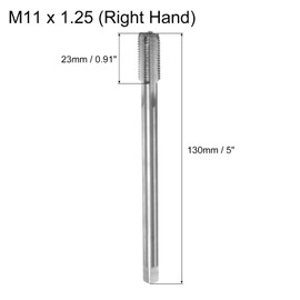 QUARKZMAN Metric Tap M11 x 1.25 H2 130mm Extra Long Straight Flute Threading Tool for Threading and Repairing