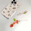 2 Stücke Erdbeer -Mobiltelefone, Niedliche Mobiltelefonkette, Exquisite Schlüsselkette, Zubehör Für