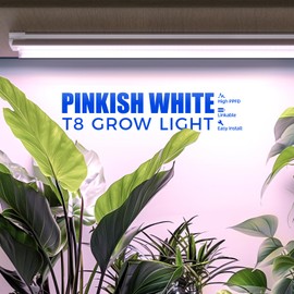 Barrina T8 LED Grow Light 4FT,168W(4 x 42W), 1000W Equivalent, Full Spectrum, V-Shape with Reflector Combo, Grow Lights for Indoor Plants, Greenhouse, 4-Pack