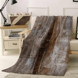 Brown Gray Abstract Art Throw Flannel Blanket 40x50In Vintage Graffiti Gradient Oil Painting Texture Super Soft Cozy Bed Blanket, Lightweight Plush Fuzzy Bed Throw for Bedroom Sofa Couch Living Room
