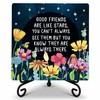 Friend Decor Desk Sign, Good Friends Are Like Stars Wood