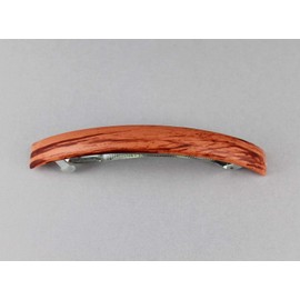 Copper Brown Thin Skinny Narrow Rectangle Barrette Hair Clip Accessory 4.5" Long Colored Hair Clips For Women Girls
