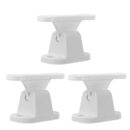 Rutovex 3 Stück Weiß Türschnapper, Türfeststeller für Wohnmobil, Wohnwagen Kunststoff Türhalter, Wohnmobil Zubehör, T Türabsaugung, Nylonmaterial, für Wohnmobil, Bus, Boot etc
