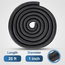 Nilight Cable Sleeve 25ft-1inch Cable Management Sleeves Braided Cable Sleeving
