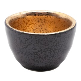 Mino Ware 464-0007 Black Glazed Cup Guinomi Ochoko Diameter 2.0 x Height 1.4 inches (5 x 3.5 cm), Capacity: Approx. 1.0 fl oz (30 ml), Gold, Dishwasher Safe, Made in Japan