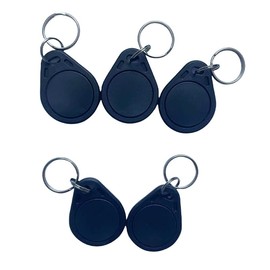 UID Tag Key Fob RFID Badge 13.56MHz Changeable Writeable Programmable 5pcs Black