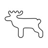 KAISER Christmas “Harry” reindeer-shaped cookie cutter, 7cm. Premium quality, light,