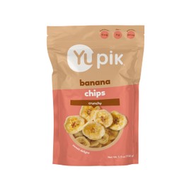 Yupik Sweetened Banana Chips, 5.5 Oz, Gluten-Free, Kosher, Dried Fruits, Sweet Crunchy Snacks, Lightly Sweetened Dried Banana Slices, Healthy Snacks