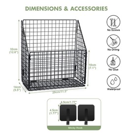 Foldable Bath Toy Storage Basket, Collapsible Metal Bathtub Shower Toy Organizer, Wall Mounted Hanging Shower Basket, Bath Toy Holder For Bathtub for Easy Access and Sorting Toys/Clothes/Toiletries
