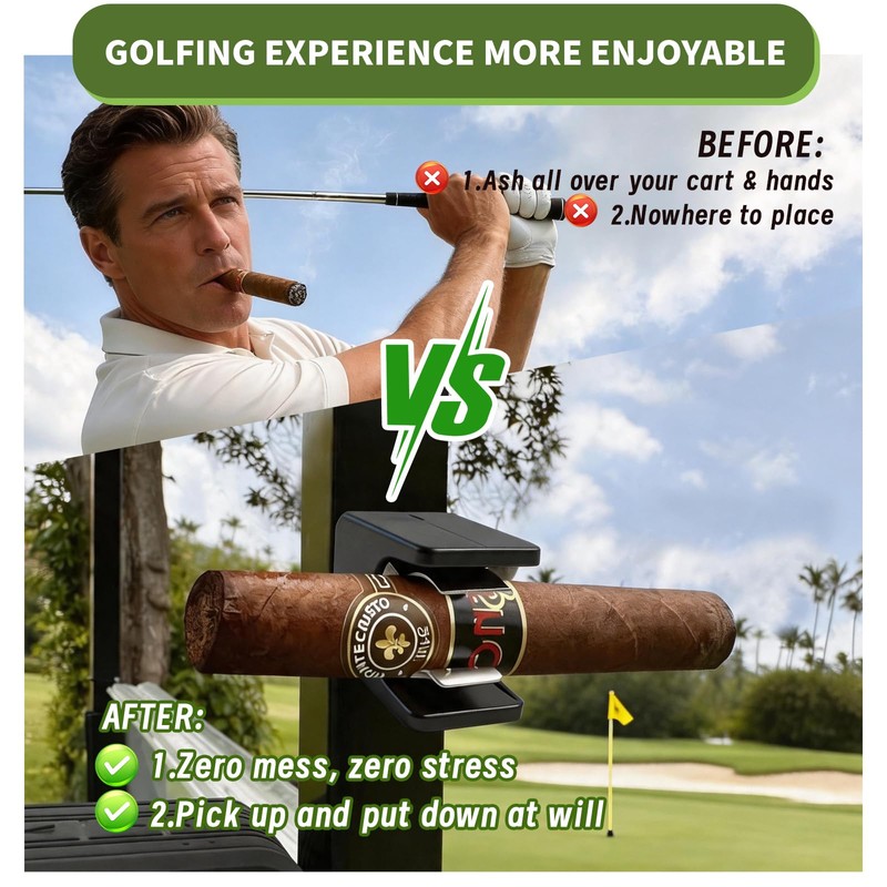2 Pack Magnetic Cigar Holder for Golf Cart Fits for
