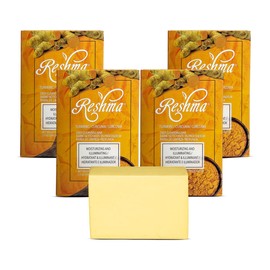 Reshma Beauty Turmeric Soap Bar for Face & Body Smooth Skin Natural Glow with Pure Turmeric Extract, Olive & Coconut Oil Gentle Cleanser for All Skin Types - (Pack Of 4), 5.05 oz Each