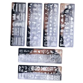 Baluue 6pcs Nail Art Stamping Plates for Manicure Decoration Templates Patterns for Creative Nail Designs