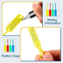 Lewtemi 1000 Pieces Self Lock Arrow ID Key Tags Car Parts Tags Key Ring Repair Labels for Office Automotive Shop Supplies(4 1/2'' X 3/4",Blue)