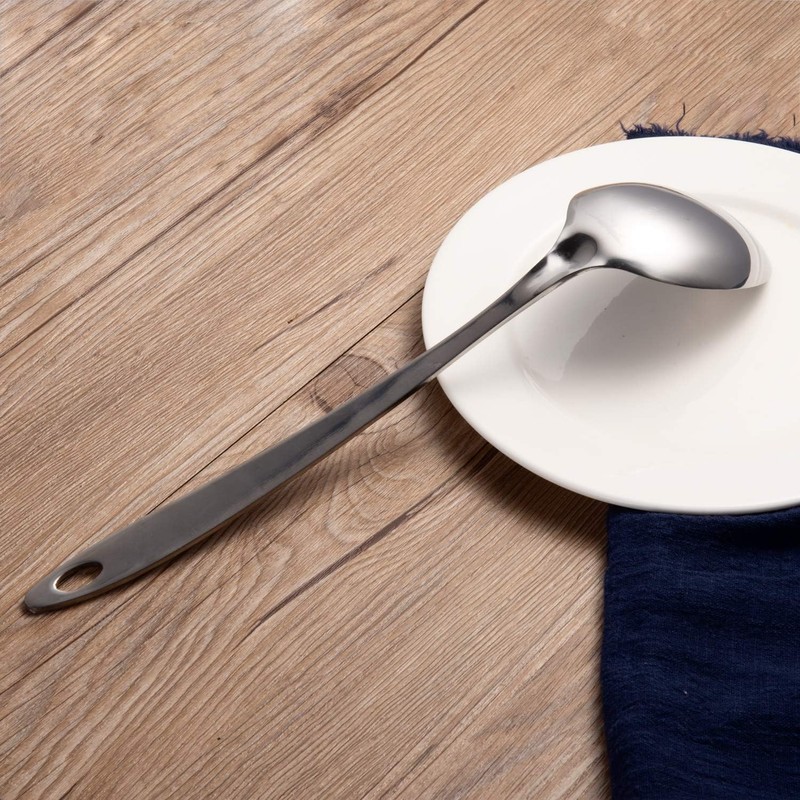 IMEEA Slotted Spoon Serving Spoon Stainless Steel Perforated Spoon 12.8-Inch,