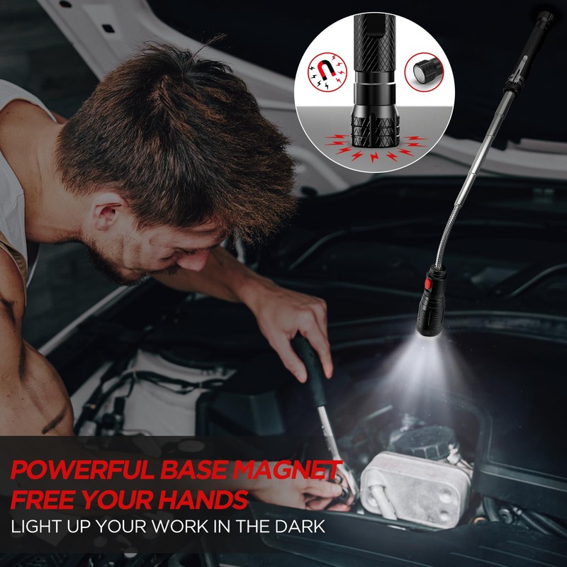 Gifts for Men, Extendable Telescoping Magnetic Pickup Tools, Anniversary Birthday