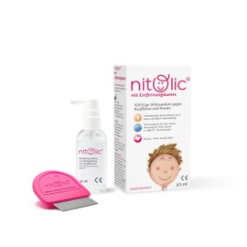 Nitolic Lice Treatment Treatment for Head Lice + Lice Comb Ideal for Children & Adults