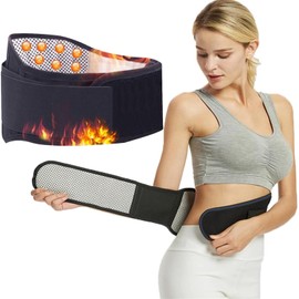 HPONEZJ Back Warmer Self-Heating Back Bandage Magnetic Field Therapy Back Support Belt with Metal Support Waist Warmer Back Waist Support Thermal Heat Belt for Back Pain Women Men L