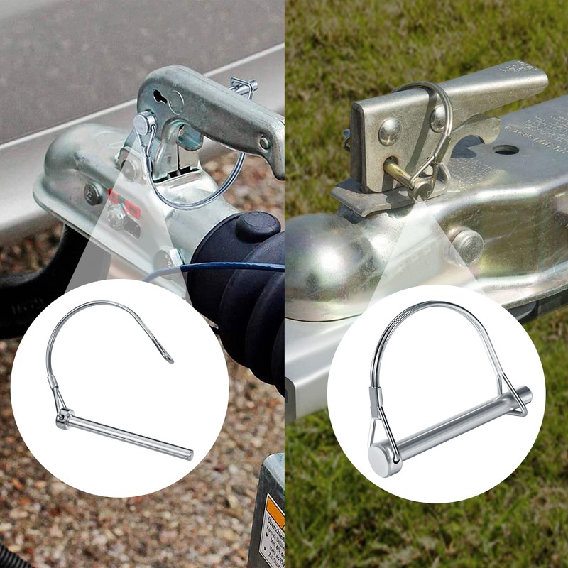 QIMEI-SHOP Folding Pipe Pins with Snap Lock Locking Pin Galvanised