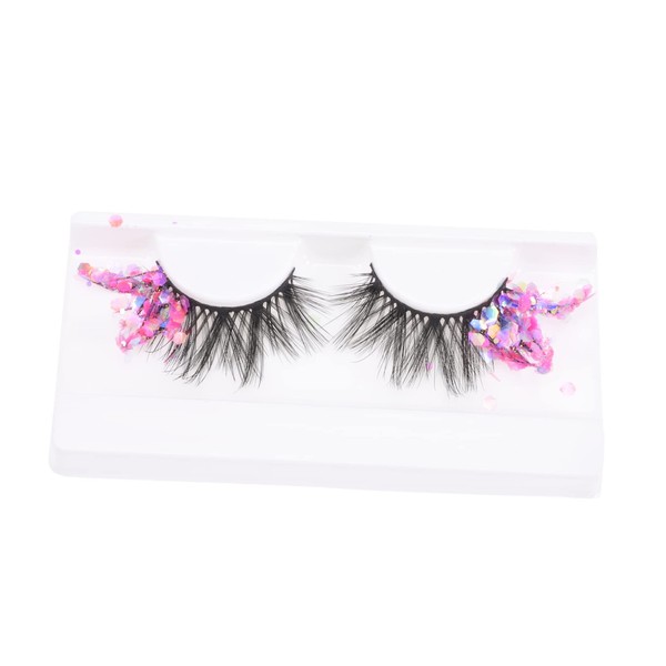 Outanaya Fluorescence False Lashes Glitter Eyelash Extensions 3d Effect for
