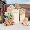 AIBIIN Round Bow Backdrop 2 Sided Backdrop for Wedding Ceremony