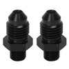 1 Pair AN4 to M8 Oil Cooler Fitting Adapter Black