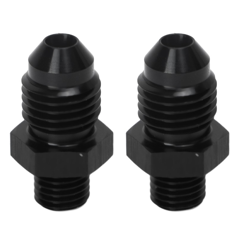 1 Pair AN4 to M8 Oil Cooler Fitting Adapter Black