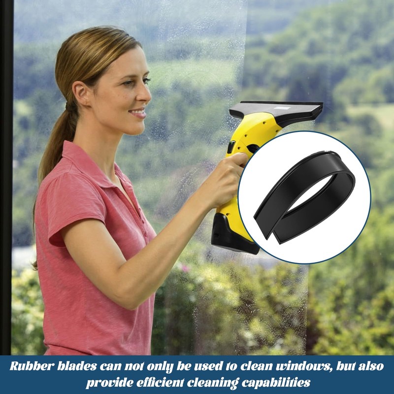 2Pcs Replacement Rubber Strip for Karcher Window Vac Accessories, Rubber